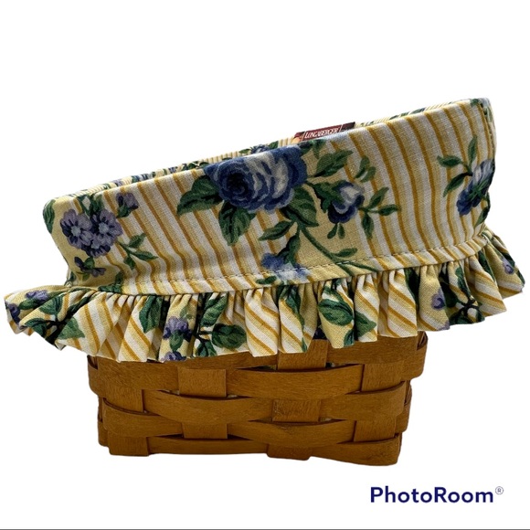 LONGABERGER Vanity Basket Rose Trellis Liner Plastic Protector - Picture 5 of 9